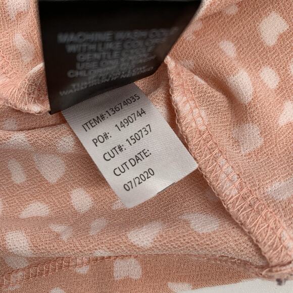 Torrid Polka Dot Print Tunic Top Size 4 / 4x Womens Peach Orange Pink White Plus - Picture 4 of 7